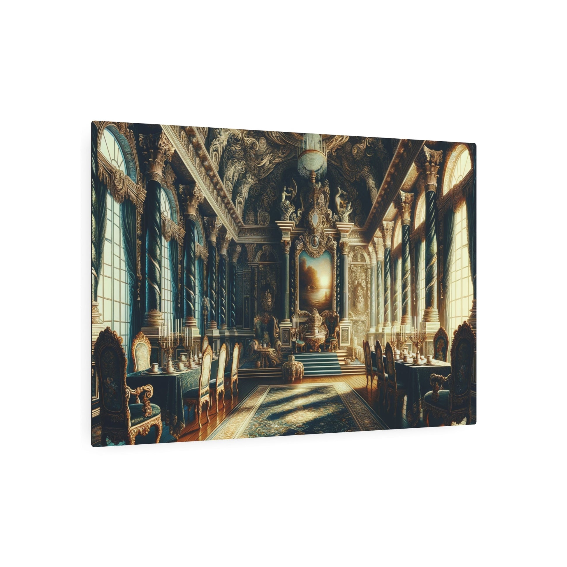 Metal Poster Art | "Baroque Style Western Art - Highly Detailed and Ornate Design with Dramatic Lighting and Intense Colors" - Metal Poster Art 36″ x 24″ (Horizontal) 0.12''