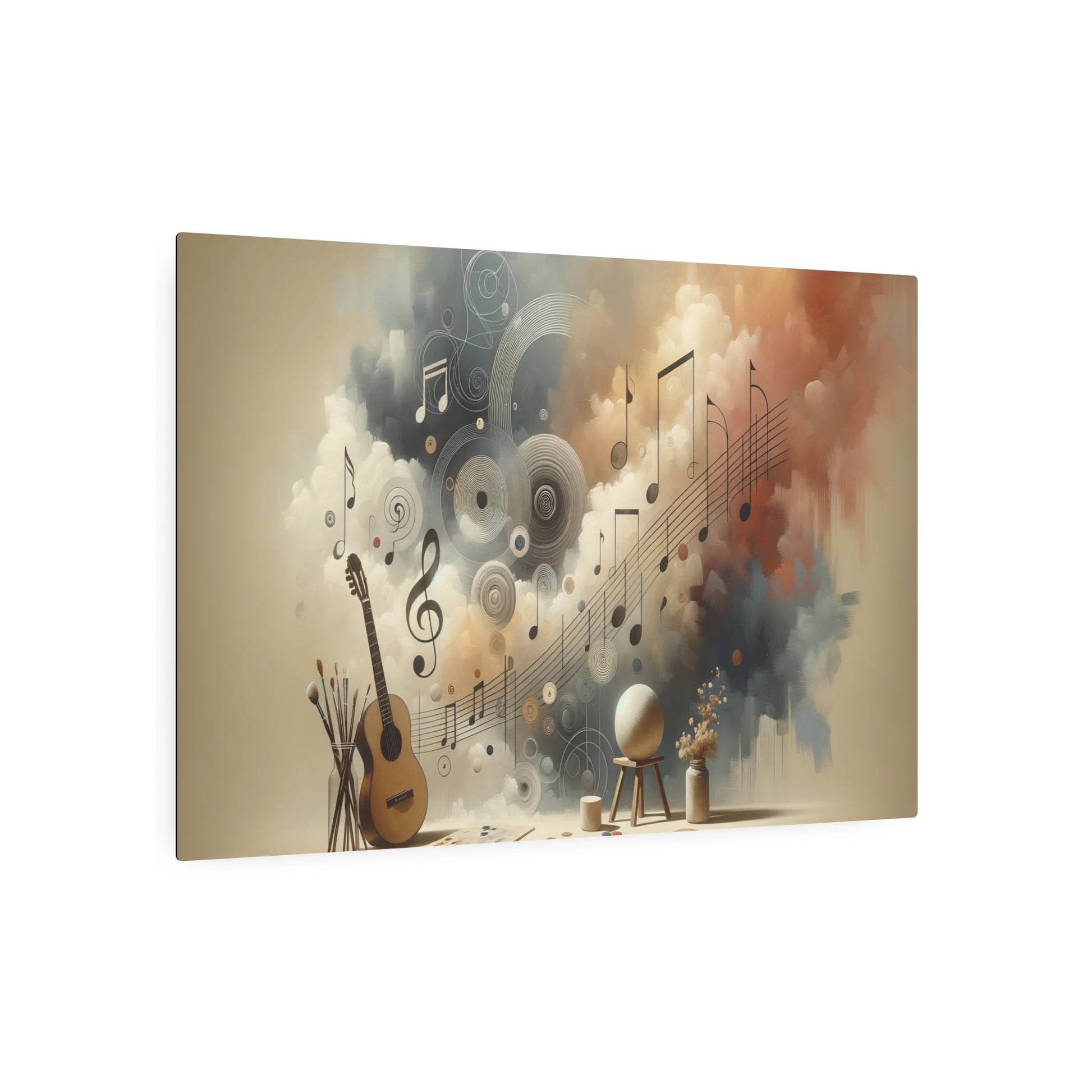 Metal Poster Art | "Minimalist Modern Music & Art Fusion - Contemporary Minimalism Style Print" - Metal Poster Art 36″ x 24″ (Horizontal) 0.12''