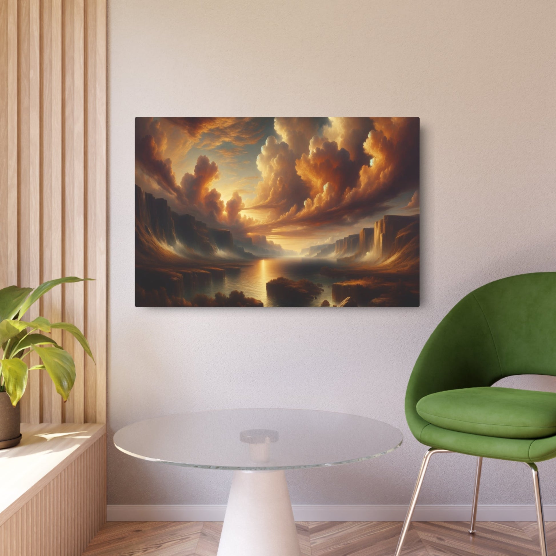 Metal Poster Art | "Expressive Romanticism Style Western Art Image - Emotive Qualities Inspired by Romanticism Art Movement" - Metal Poster Art 36″ x 24″ (Horizontal) 0.12''