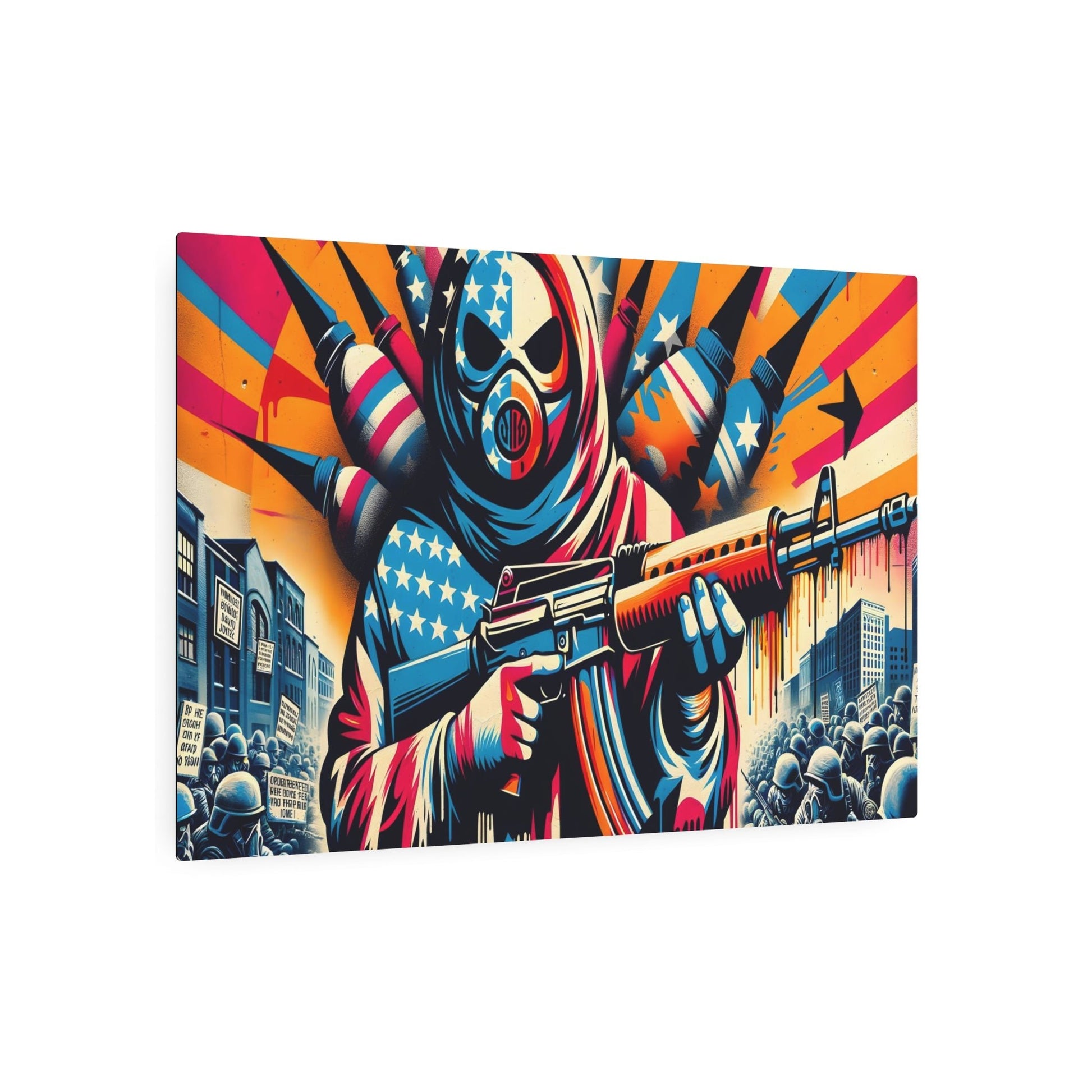 "Modern & Contemporary Street Art Style Image - Urban Graffiti Artwork" - Metal Poster Art 36″ x 24″ (Horizontal) 0.12''