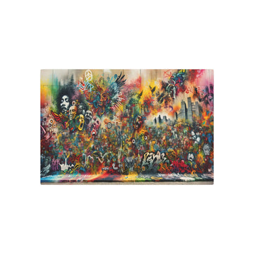 "Vibrant Street Art Graffiti Murals in Modern & Contemporary Styles" - Metal Poster Art 30″ x 20″ (Horizontal) 0.12''