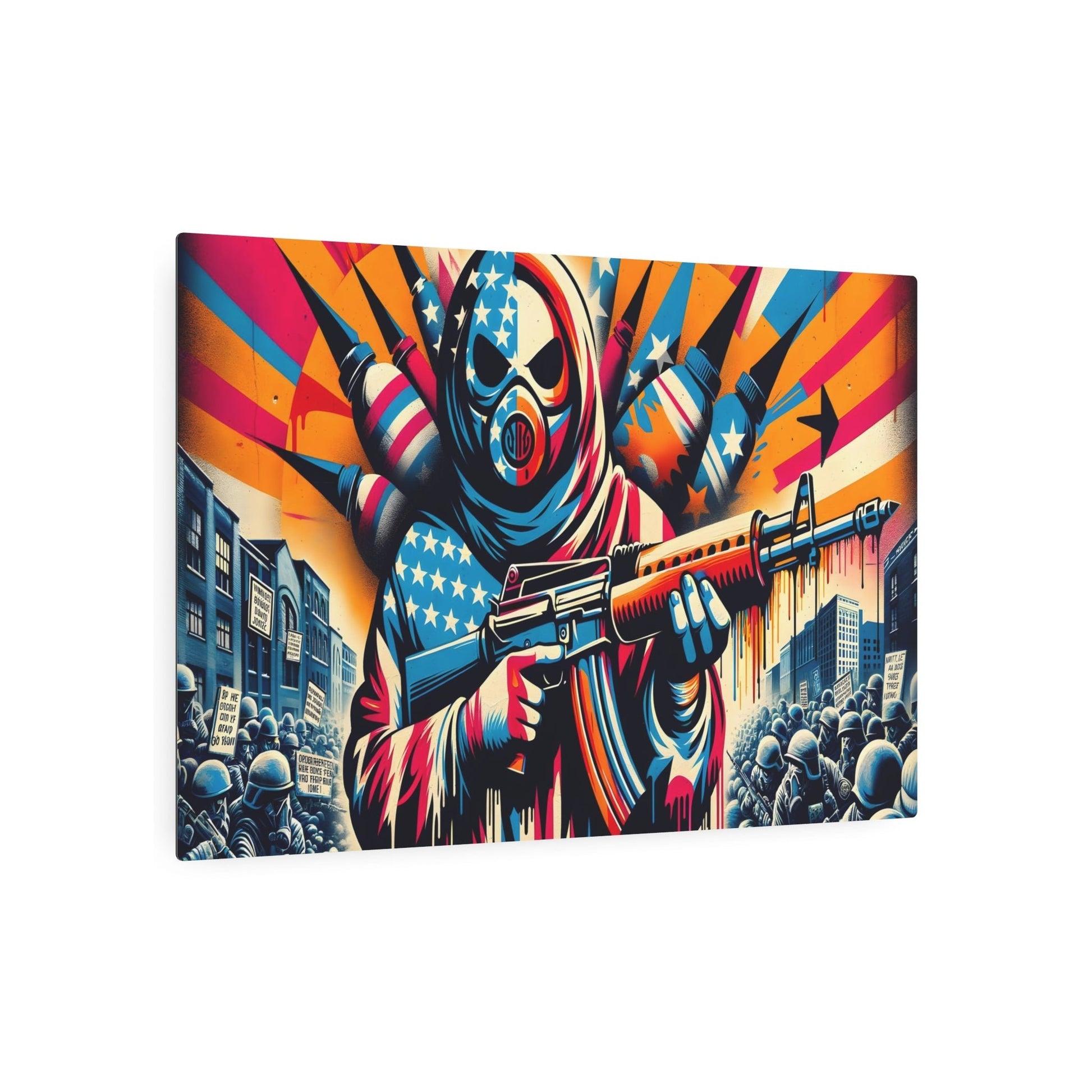 "Modern & Contemporary Street Art Style Image - Urban Graffiti Artwork" - Metal Poster Art 36″ x 24″ (Horizontal) 0.12''