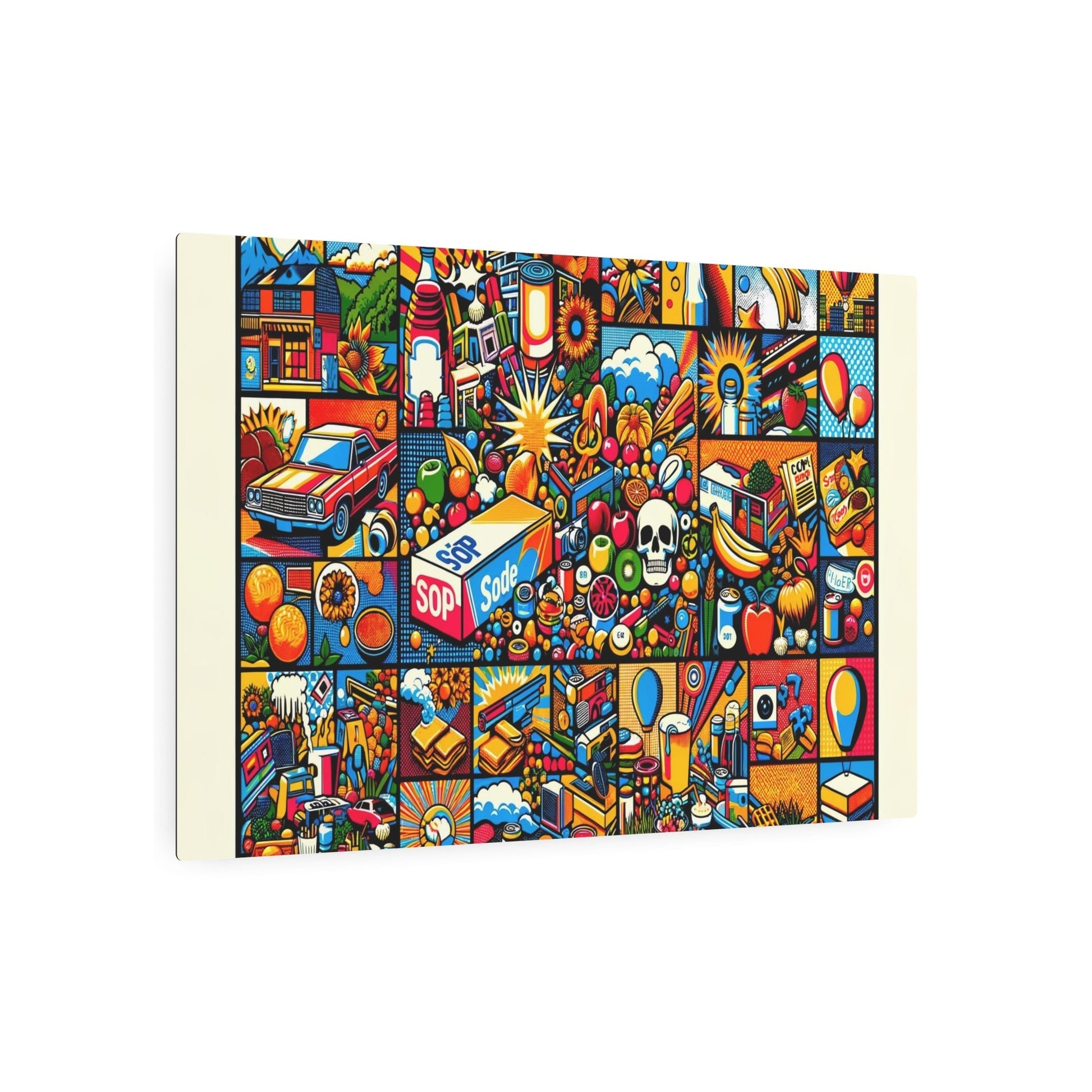 Metal Poster Art | "Vibrant Pop Art Inspired Masterpiece - Modern Contemporary Style with Bold Imagery & Color Saturation"