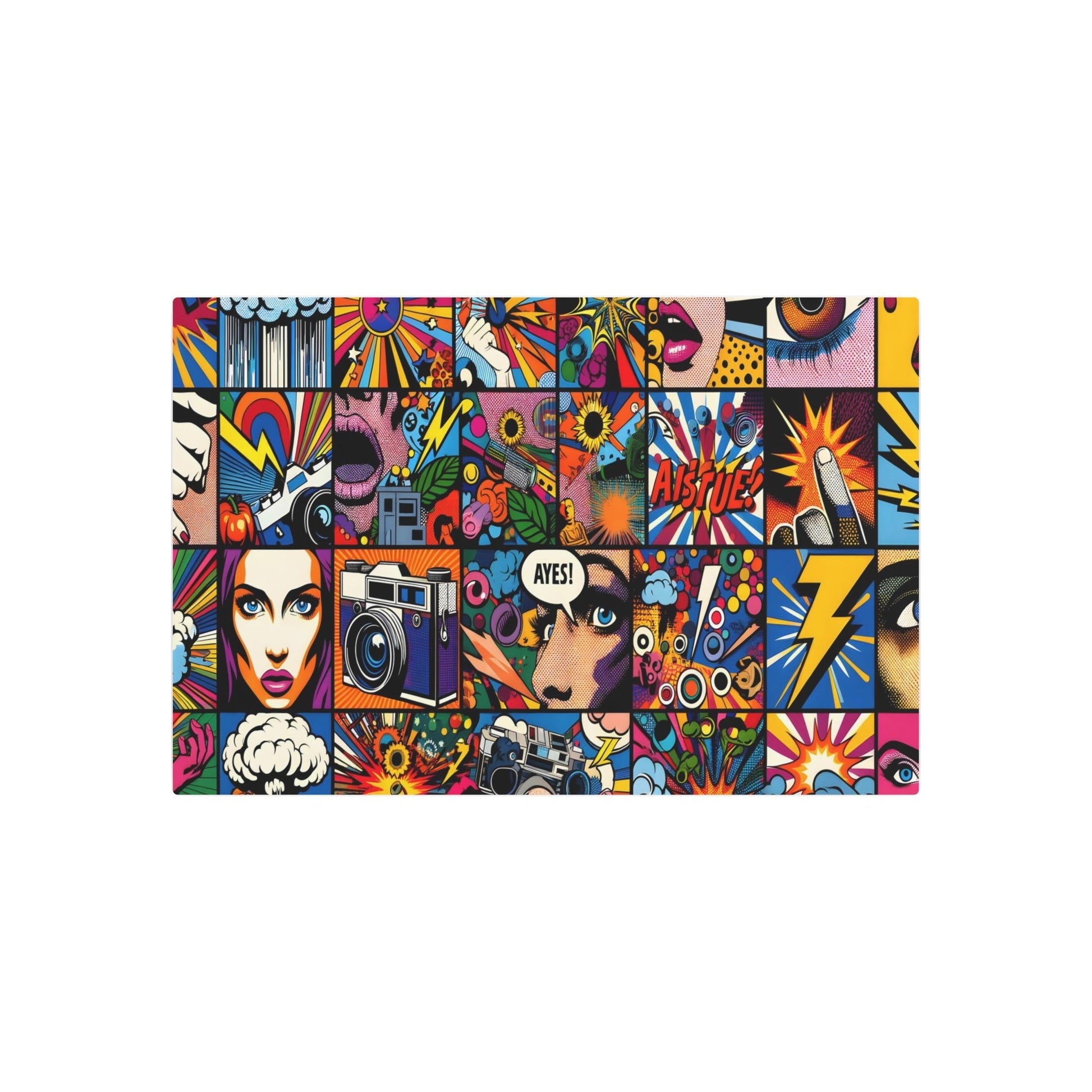 Metal Poster Art | "Modern Contemporary Pop Art Image - Bold Colors and Commercial Themes in Simple Imagery Style" - Metal Poster Art 36″ x 24″ (Horizontal) 0.12''