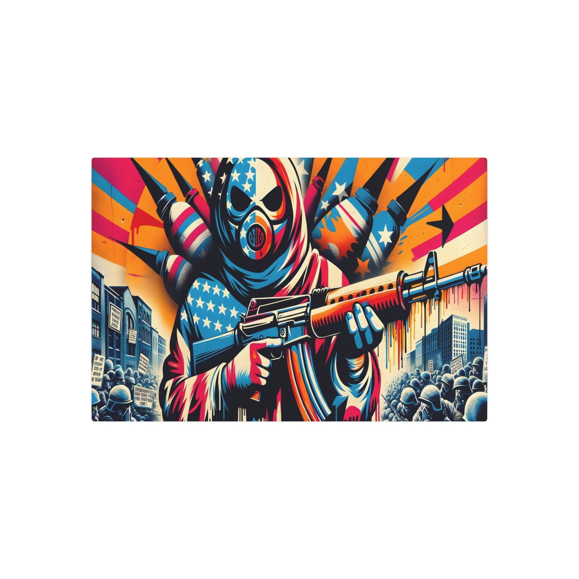 "Modern & Contemporary Street Art Style Image - Urban Graffiti Artwork" - Metal Poster Art 36″ x 24″ (Horizontal) 0.12''