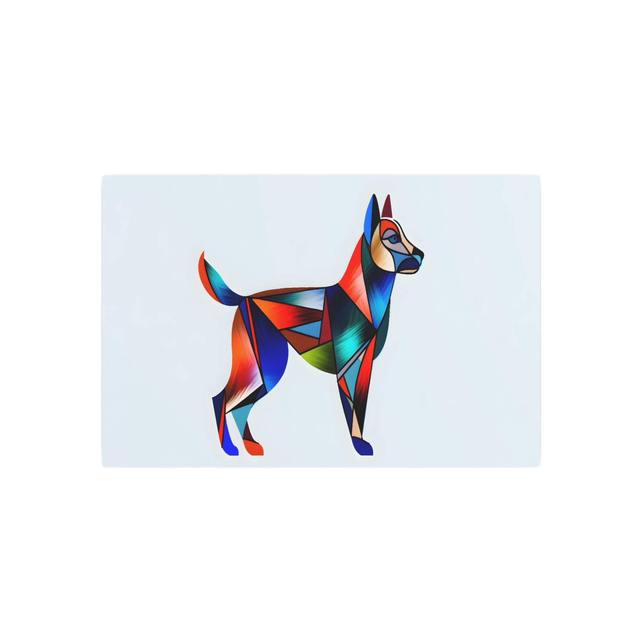 Metal Poster Art | "Vibrant Contemporary Digital Artwork of a Dog in Modern Design - Colorful Digital Art in Modern & Contemporary Styles" - Metal Poster Art 30″ x 20″ (Horizontal) 0.12''