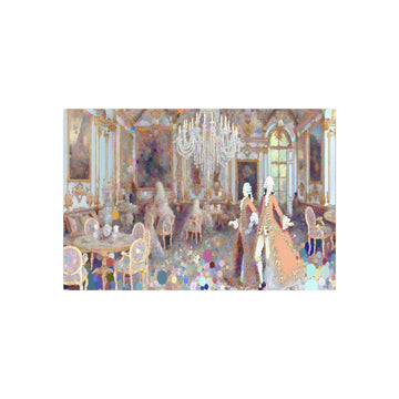 Metal Poster Art | "Rococo Art Style-Inspired Intricate Detail & Playful Themes Western Artwork in Pastel Colors" - Metal Poster Art 30″ x 20″ (Horizontal) 0.12''