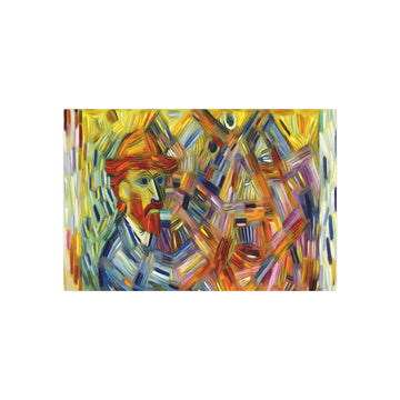 Metal Poster Art | "Post-Impressionist Style Artwork with Vivid Colors and Geometric Forms - Western Art Styles Collection" - Metal Poster Art 30″ x 20″ (Horizontal) 0.12''