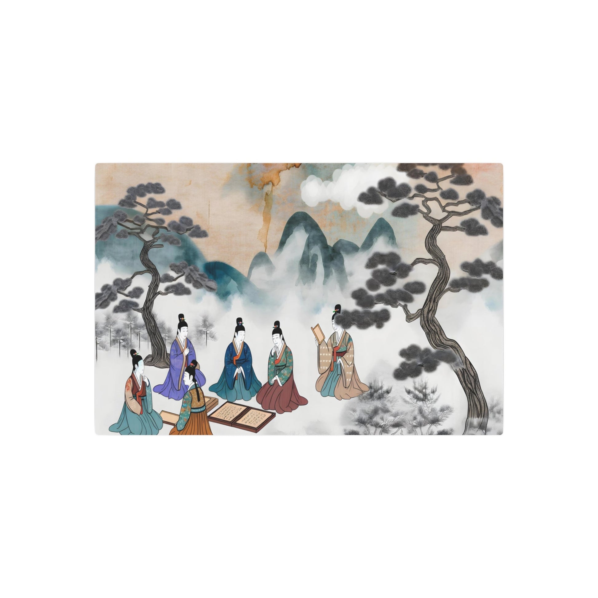 Metal Poster Art | "Authentic Asian Art Styles: Handcrafted Joseon Dynasty-Inspired Korean Painting" - Metal Poster Art 30″ x 20″ (Horizontal) 0.12''