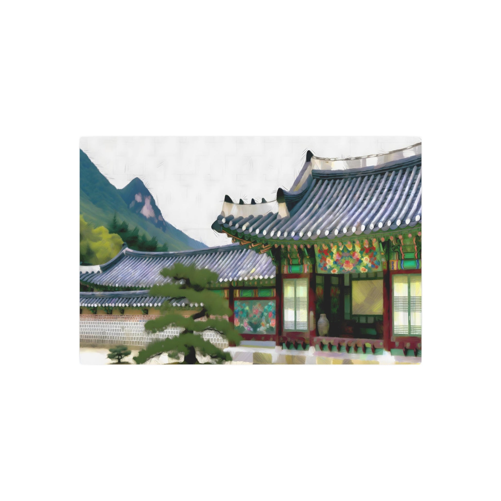 Metal Poster Art | "Traditional Joseon Dynasty Korean Art - Digital Painting in Authentic Asian Art Styles" - Metal Poster Art 30″ x 20″ (Horizontal) 0.12''