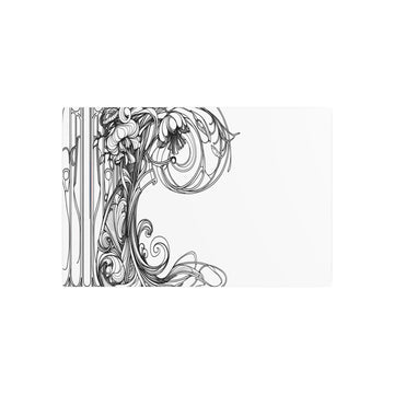 Metal Poster Art | "Art Nouveau Inspired Illustration with Natural Forms & Flowing Lines - Western Art Styles Collection" - Metal Poster Art 30″ x 20″ (Horizontal) 0.12''