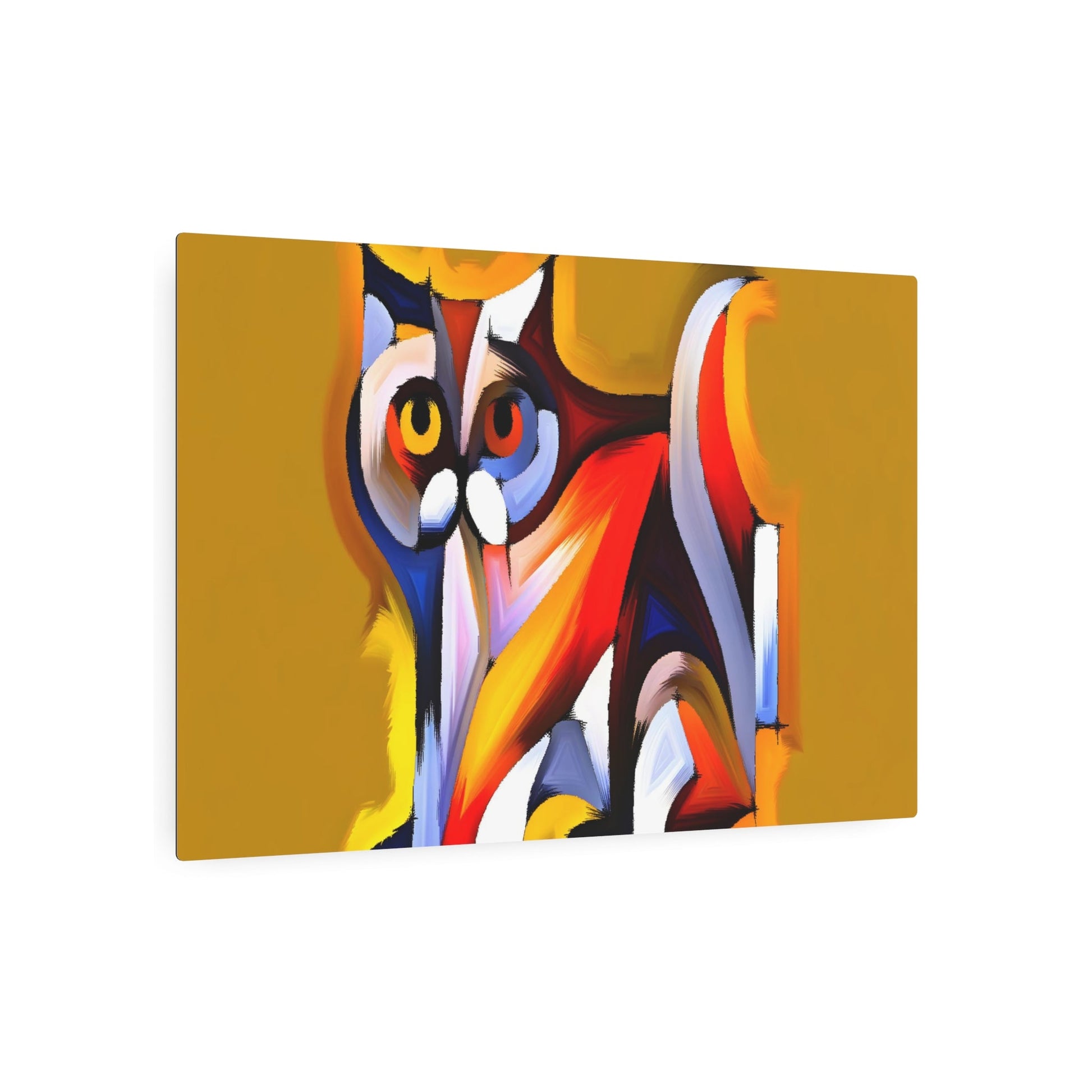 Metal Poster Art | "Modern Abstract Expressionism Cat Art: Bold Colors, Exaggerated Forms & Non-Representational Shapes - Contemporary Styles of Art" - Metal Poster Art 36″ x 24″ (Horizontal) 0.12''