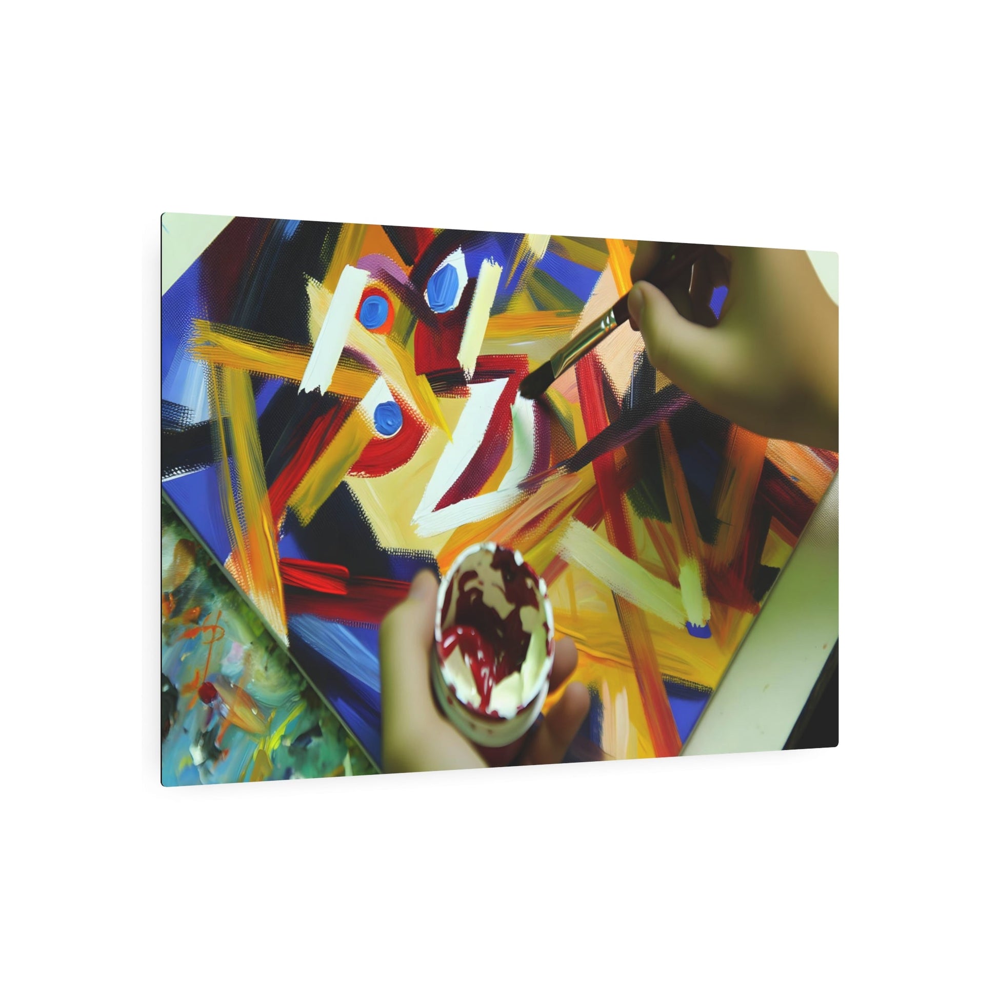 Metal Poster Art | "Bold & Expressive Abstract Expressionism Artwork - Modern Contemporary Style Emotional Intensity Non-Representational Imagery" - Metal Poster Art 36″ x 24″ (Horizontal) 0.12''