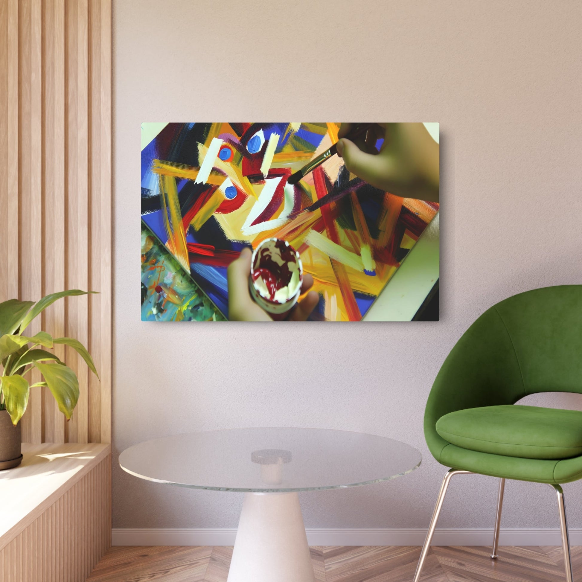 Metal Poster Art | "Bold & Expressive Abstract Expressionism Artwork - Modern Contemporary Style Emotional Intensity Non-Representational Imagery" - Metal Poster Art 36″ x 24″ (Horizontal) 0.12''