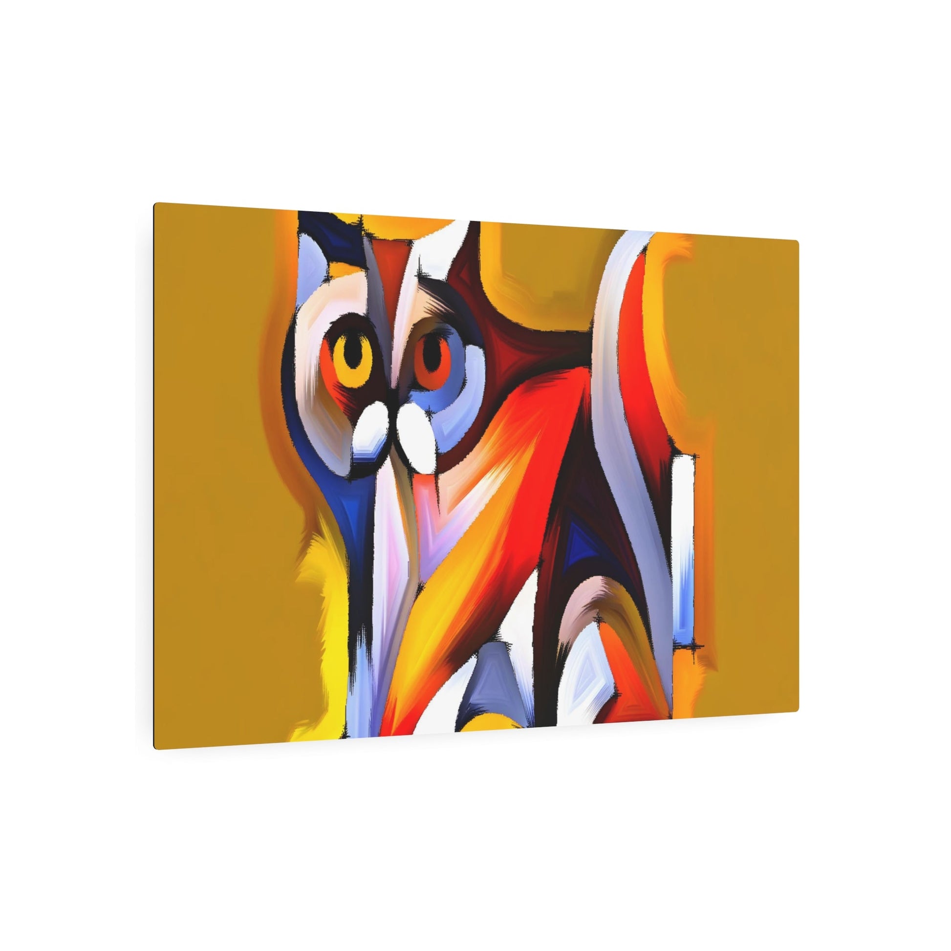 Metal Poster Art | "Modern Abstract Expressionism Cat Art: Bold Colors, Exaggerated Forms & Non-Representational Shapes - Contemporary Styles of Art" - Metal Poster Art 36″ x 24″ (Horizontal) 0.12''