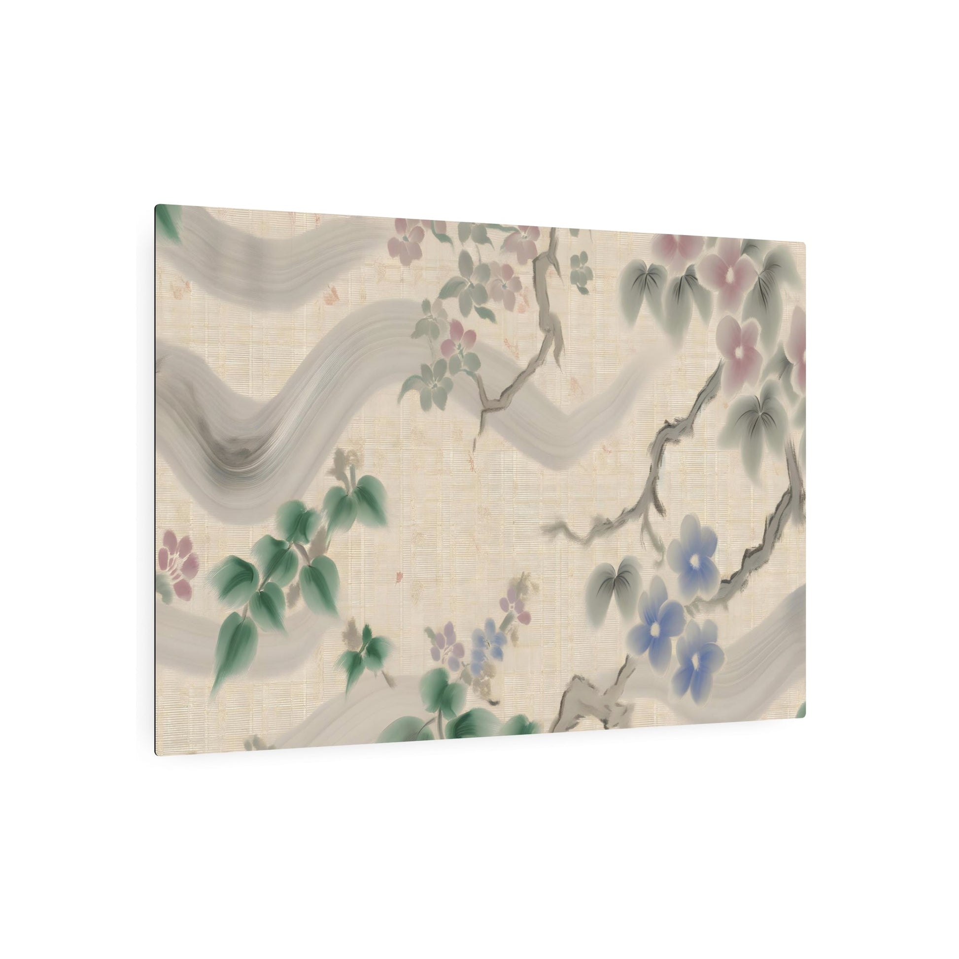 Metal Poster Art | "Exquisite Classic Chinese Silk Painting Artwork: A Delicate Expression of Asian Art Styles" - Metal Poster Art 36″ x 24″ (Horizontal) 0.12''