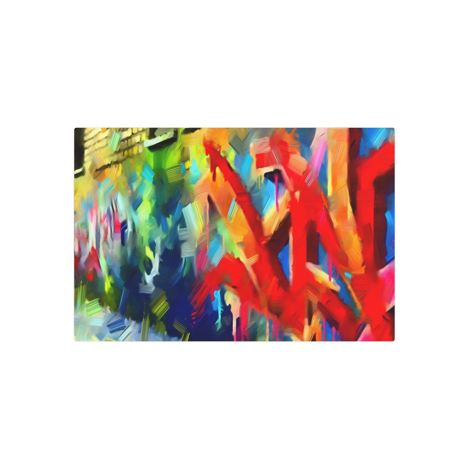 Metal Poster Art | "Modern and Contemporary Street Art - Bold Colors, Lines & Spontaneous Creativity" - Metal Poster Art 36″ x 24″ (Horizontal) 0.12''