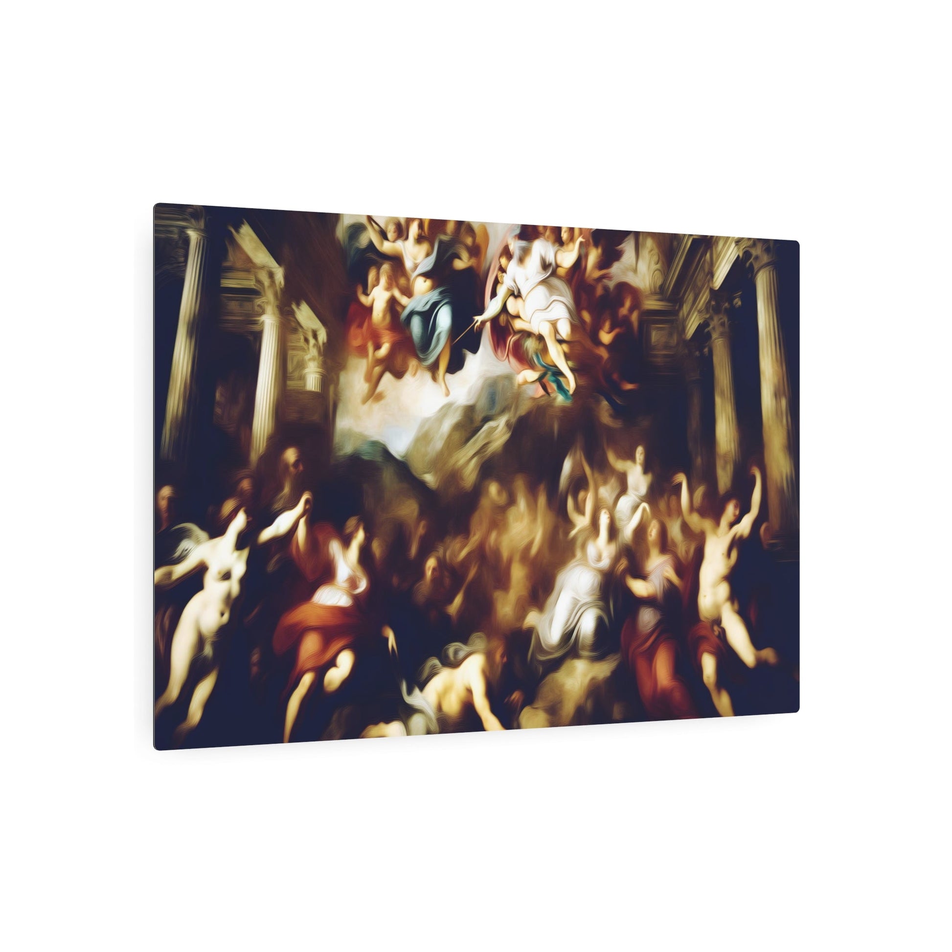 Metal Poster Art | "Grandeur of Baroque: Dramatic Essence Western Art Style Masterpiece" - Metal Poster Art 36″ x 24″ (Horizontal) 0.12''
