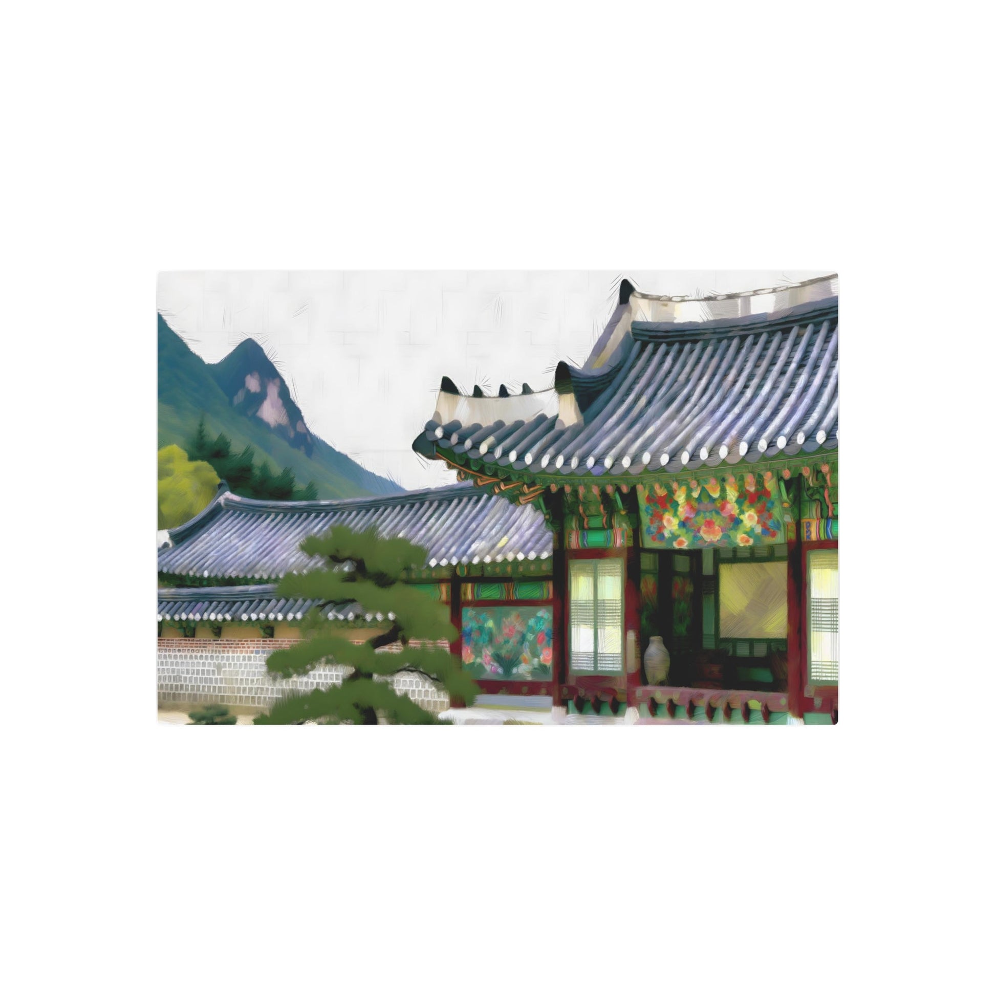 Metal Poster Art | "Traditional Joseon Dynasty Korean Art - Digital Painting in Authentic Asian Art Styles" - Metal Poster Art 36″ x 24″ (Horizontal) 0.12''