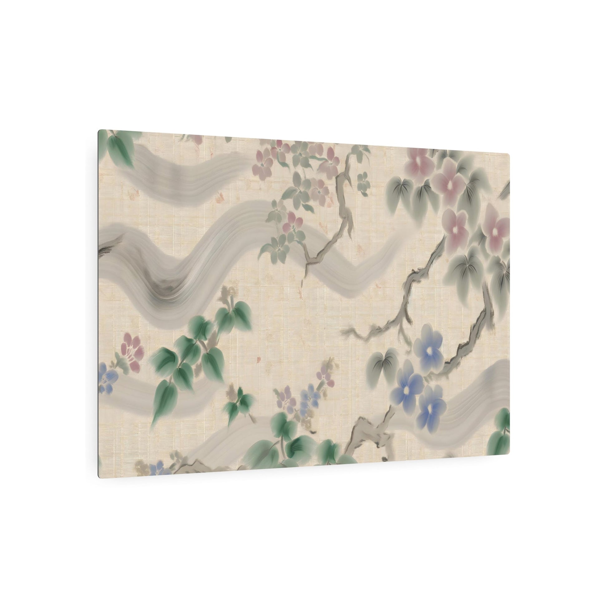 Metal Poster Art | "Exquisite Classic Chinese Silk Painting Artwork: A Delicate Expression of Asian Art Styles" - Metal Poster Art 36″ x 24″ (Horizontal) 0.12''