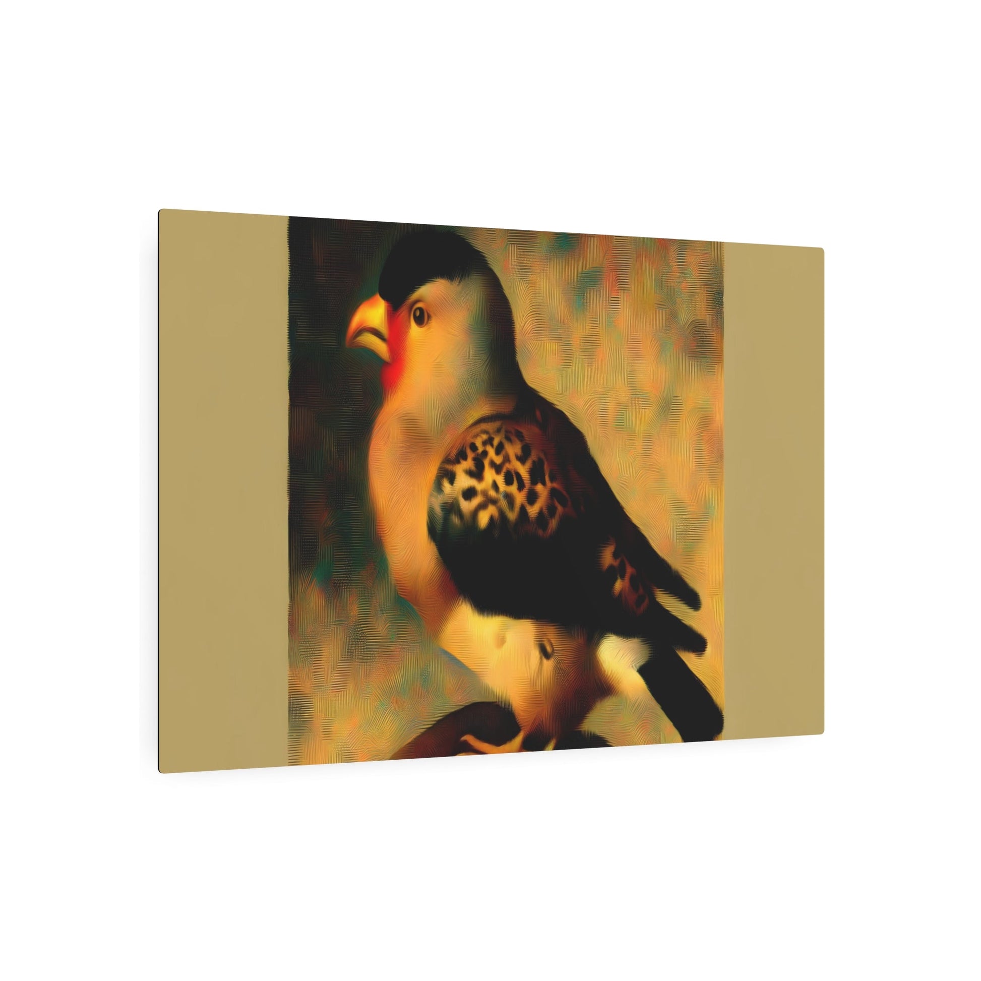 Metal Poster Art | "Neoclassicism Western Art Style Masterpiece - Bird Inspired Painting Influenced by Jacques-Louis David and Jean-Auguste-Dominique Ingres - Metal Poster Art 36″ x 24″ (Horizontal) 0.12''