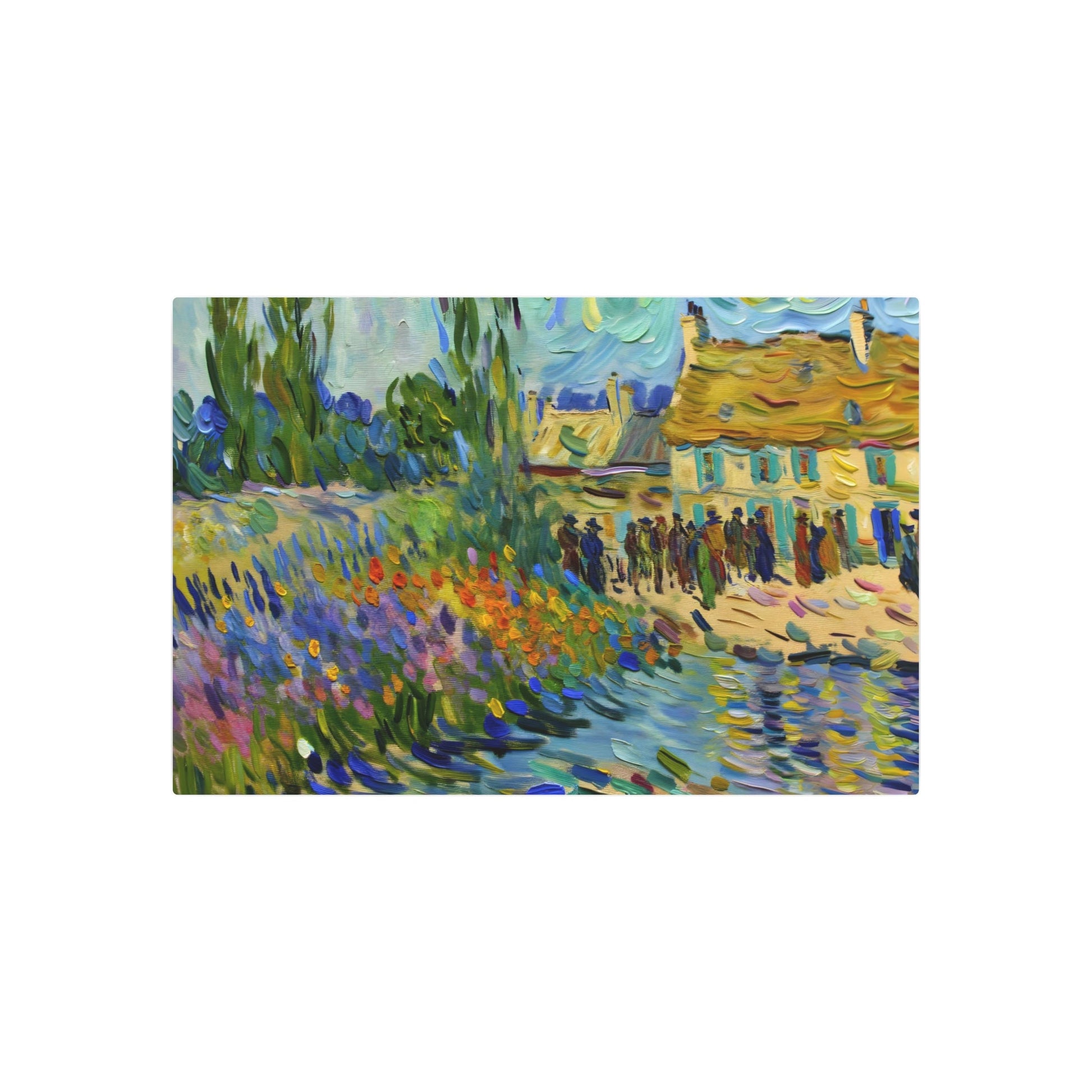 Metal Poster Art | "Post-Impressionism Style Painting: Vivid Colors, Distinctive Brushstrokes Depicting Ordinary Life - Western Art Styles Collection" - Metal Poster Art 36″ x 24″ (Horizontal) 0.12''