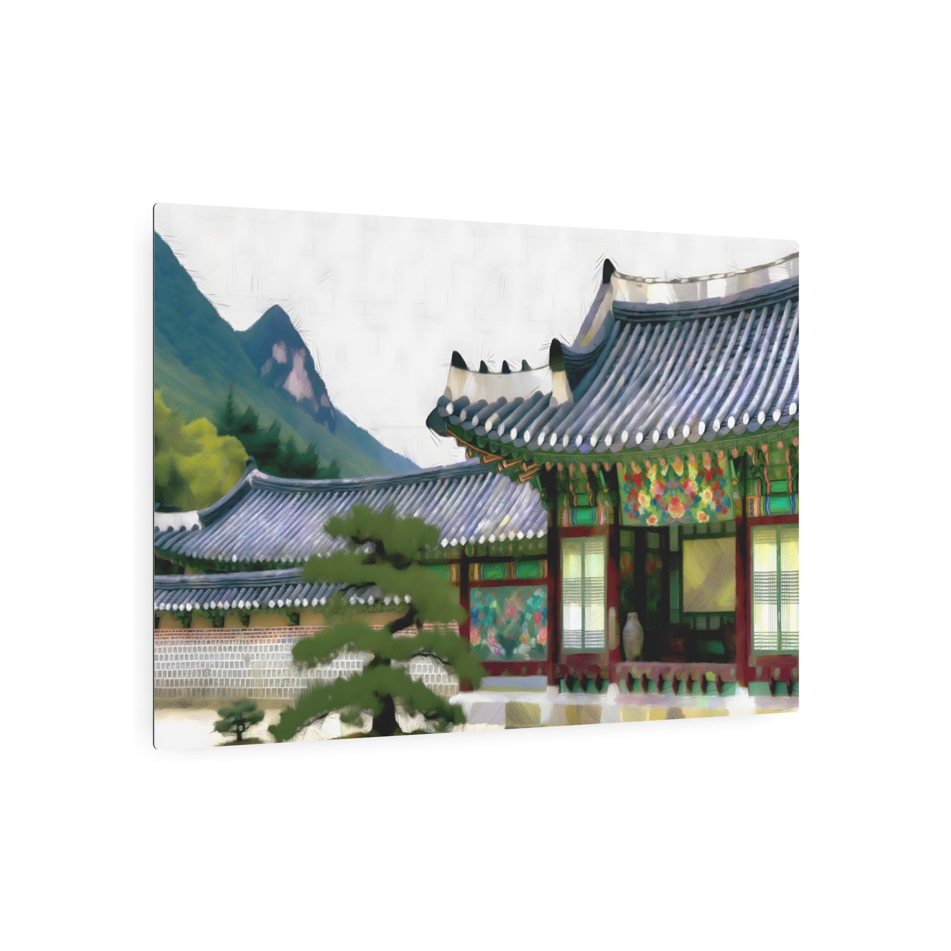 Metal Poster Art | "Traditional Joseon Dynasty Korean Art - Digital Painting in Authentic Asian Art Styles" - Metal Poster Art 36″ x 24″ (Horizontal) 0.12''