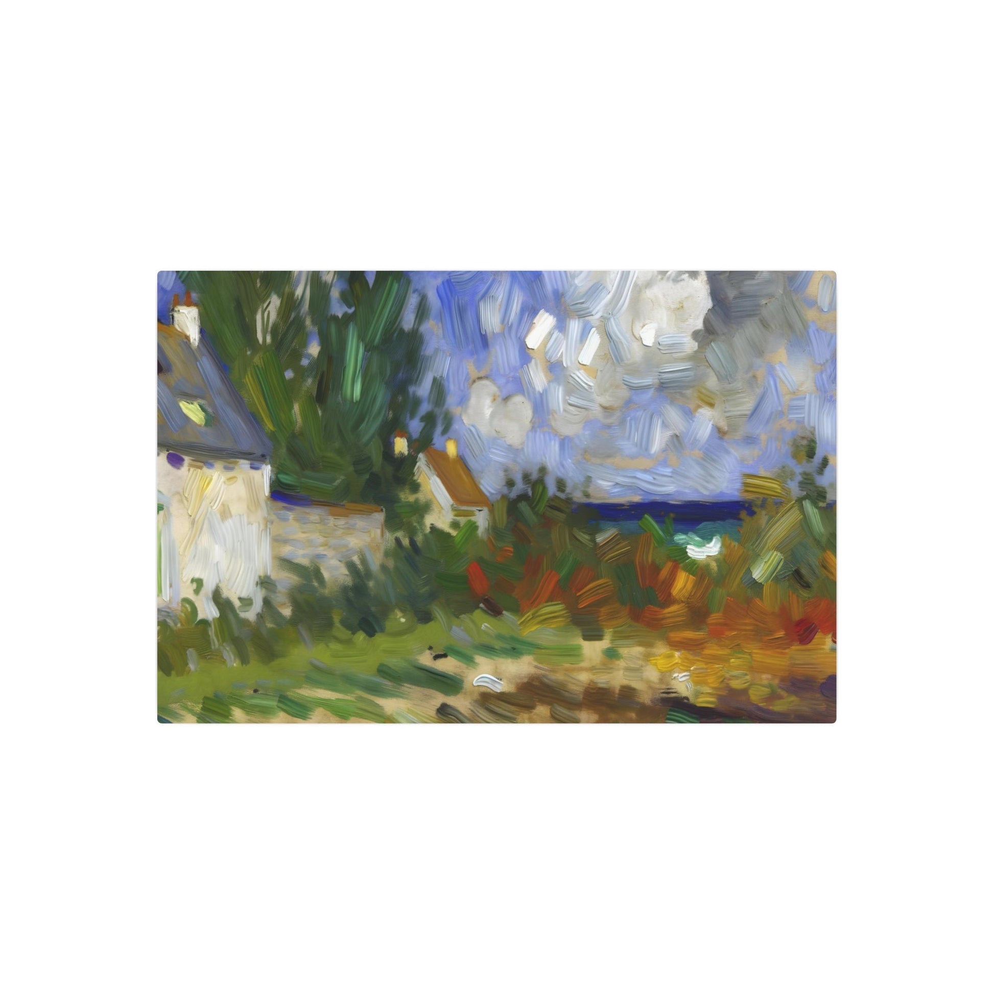 Metal Poster Art | "Impressionism-Inspired Artwork: Vivid Color Display with Emphasized Changing Light Qualities - Western Art Styles" - Metal Poster Art 36″ x 24″ (Horizontal) 0.12''