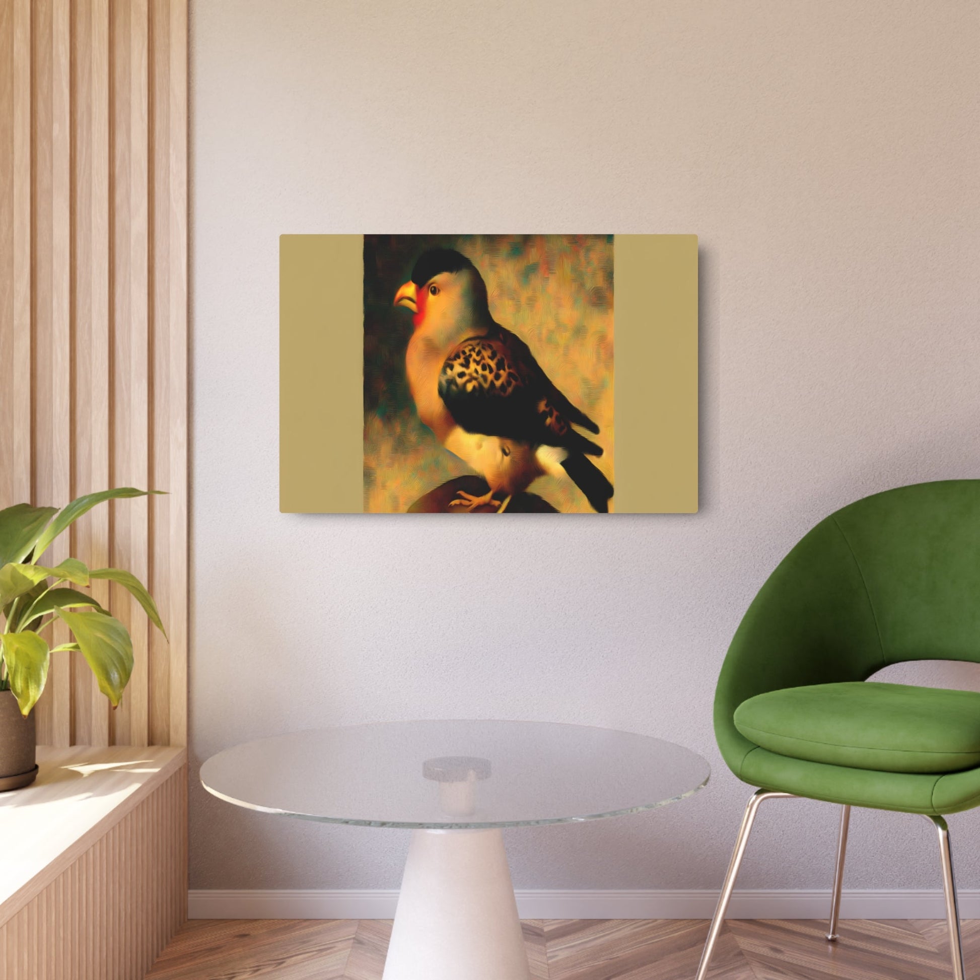 Metal Poster Art | "Neoclassicism Western Art Style Masterpiece - Bird Inspired Painting Influenced by Jacques-Louis David and Jean-Auguste-Dominique Ingres - Metal Poster Art 36″ x 24″ (Horizontal) 0.12''