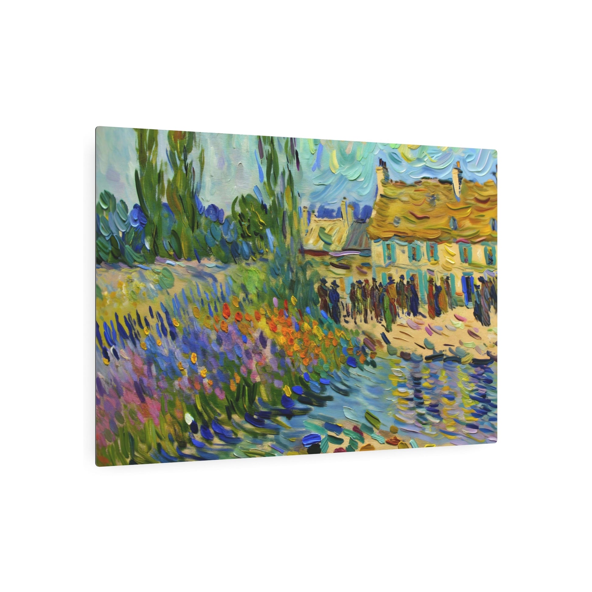Metal Poster Art | "Post-Impressionism Style Painting: Vivid Colors, Distinctive Brushstrokes Depicting Ordinary Life - Western Art Styles Collection" - Metal Poster Art 36″ x 24″ (Horizontal) 0.12''