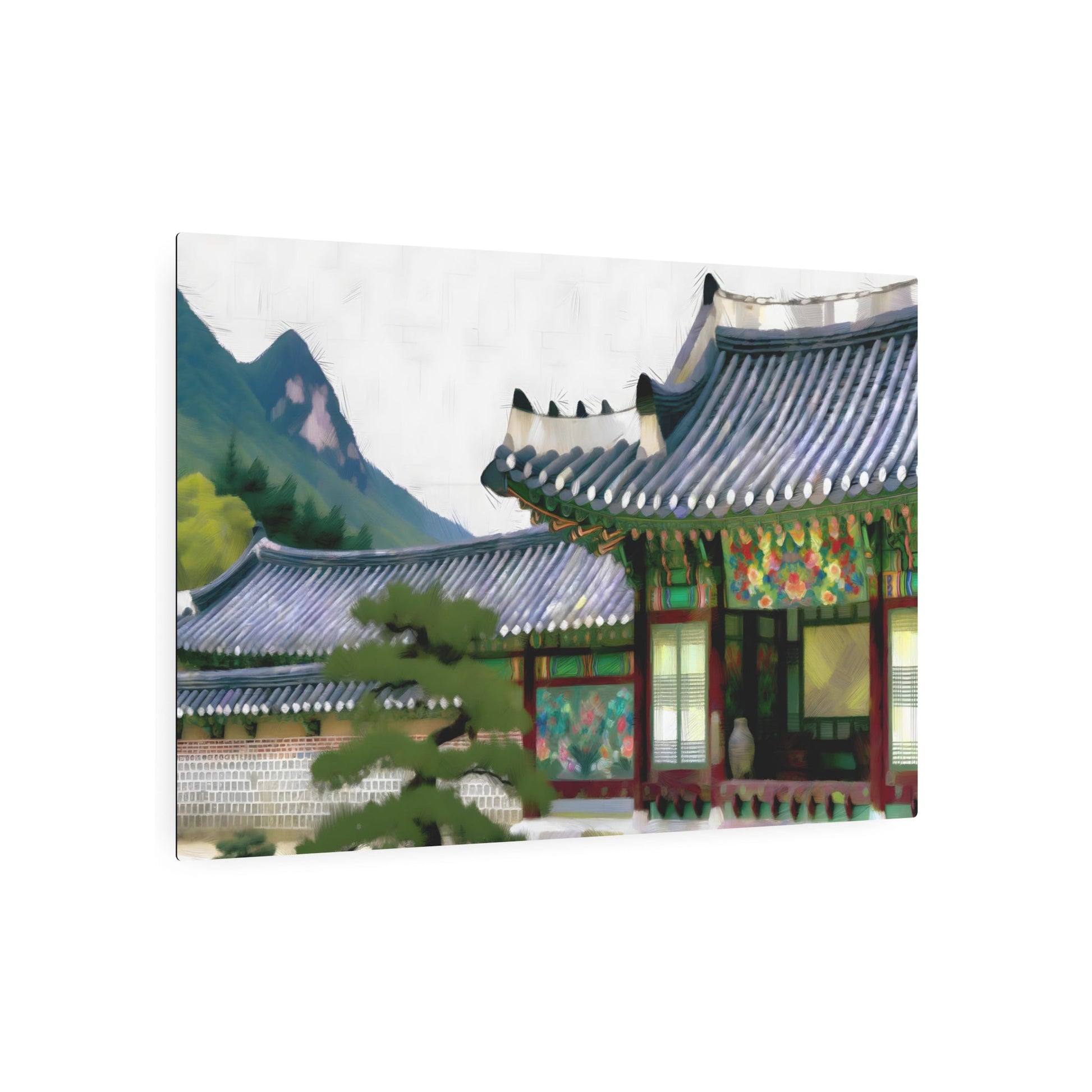 Metal Poster Art | "Traditional Joseon Dynasty Korean Art - Digital Painting in Authentic Asian Art Styles" - Metal Poster Art 36″ x 24″ (Horizontal) 0.12''