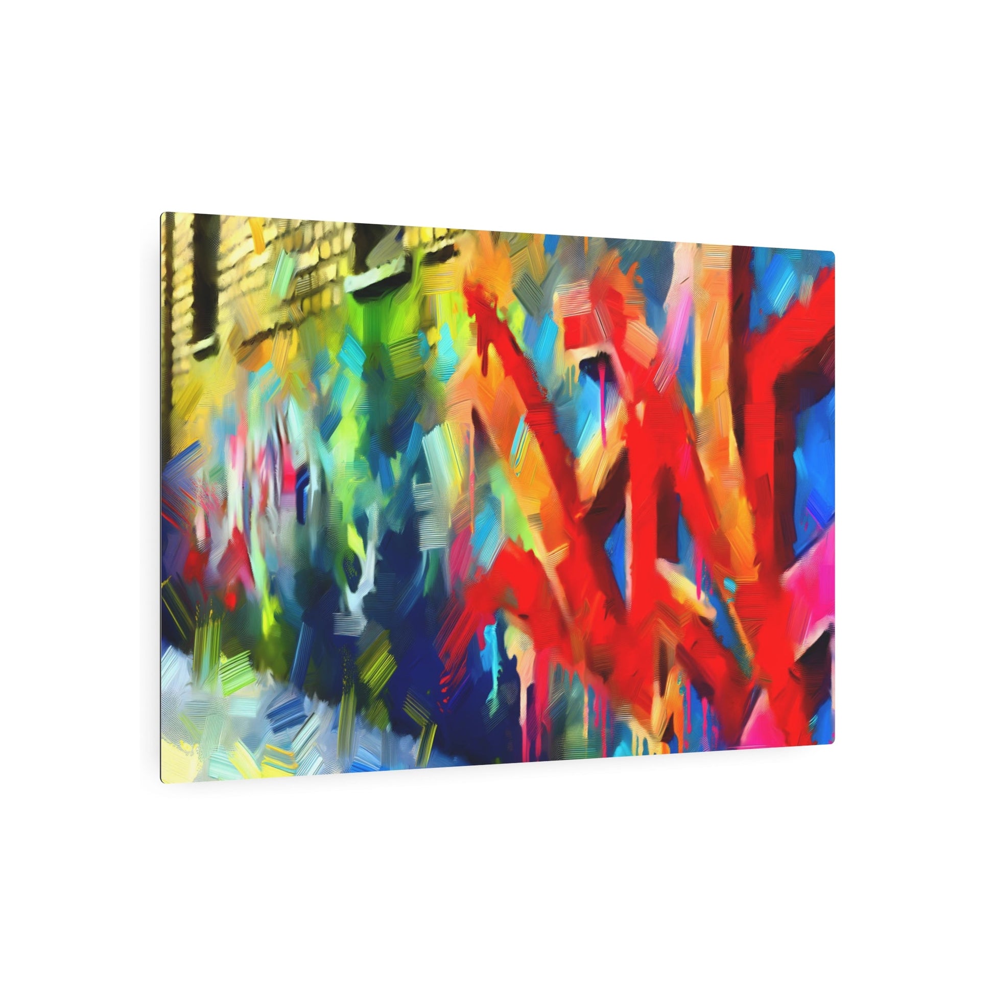 Metal Poster Art | "Modern and Contemporary Street Art - Bold Colors, Lines & Spontaneous Creativity" - Metal Poster Art 36″ x 24″ (Horizontal) 0.12''